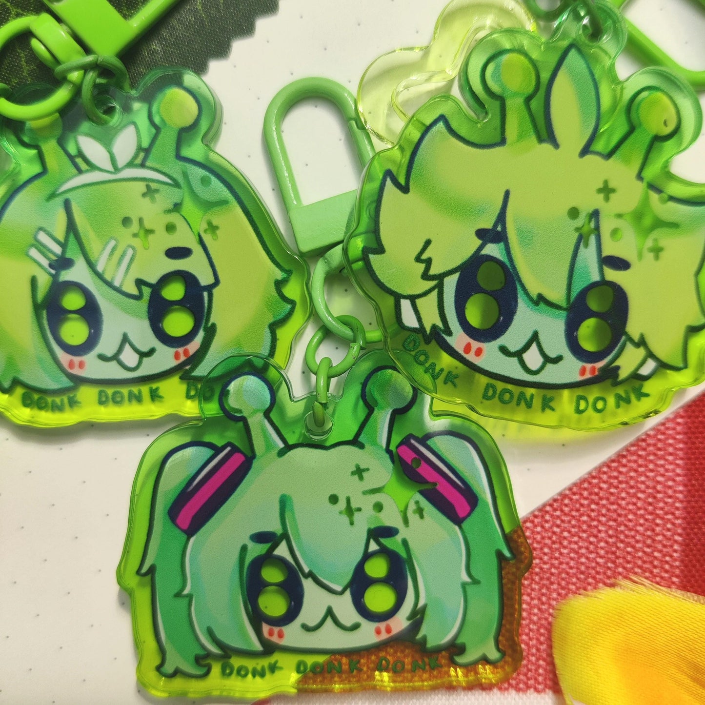 VOCALOID, Glorp Hatsune Miku, Kagamine Rin, Kagamine Len lien donk silly meme aeiou, ita bag, deco, star, accessory, Acrylic keychain Charm
