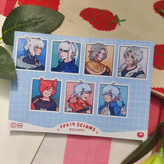 FFXIV Scions of the Seventh Dawn Sticker Sheet | 148 x 105mm