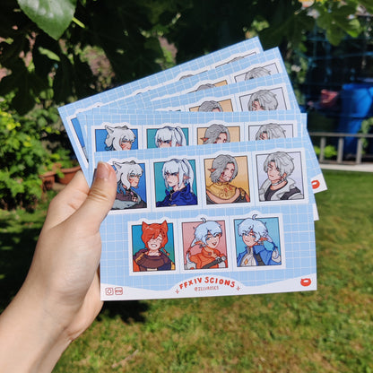 FFXIV Scions of the Seventh Dawn Sticker Sheet | 148 x 105mm