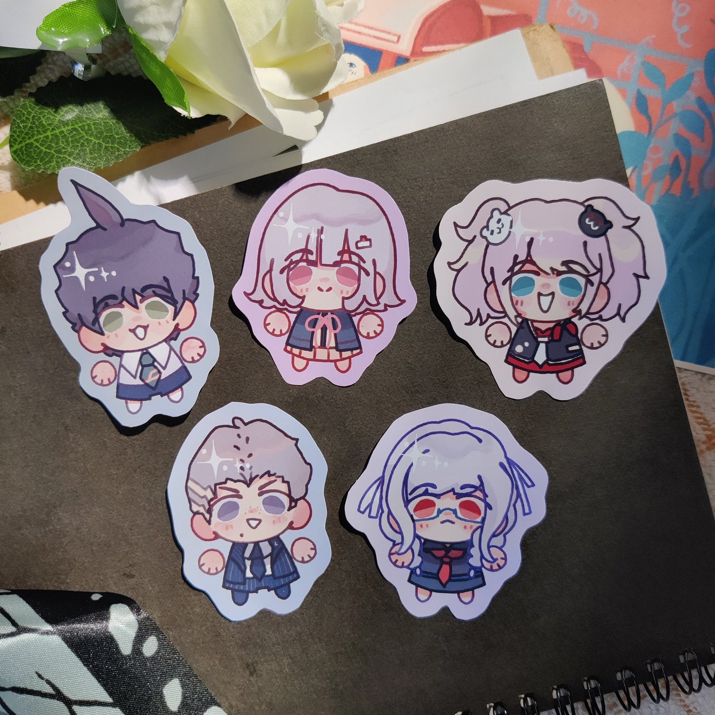 DANGANRONPA 2 Skrunkly Sticker | Hajime, Chiaki, Nagito, Fuyuhiko, Peko, Gundham, Sonia, Junko, Goodbye Despair, SDR2