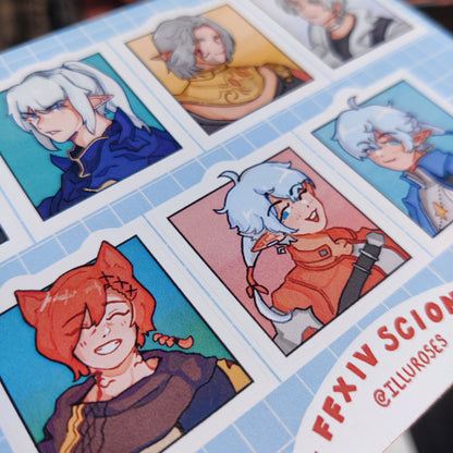 FFXIV Scions of the Seventh Dawn Sticker Sheet | 148 x 105mm
