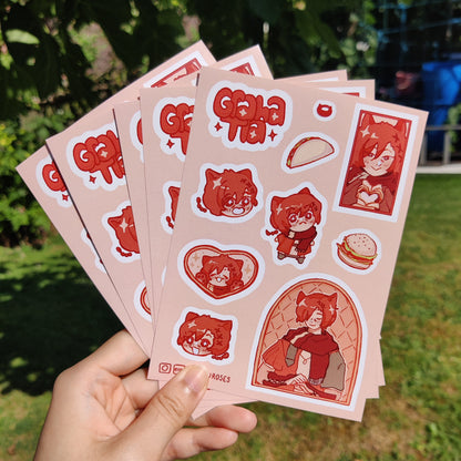 FFXIV Assorted G'raha Tia Sticker Sheet | 105 x 148 mm