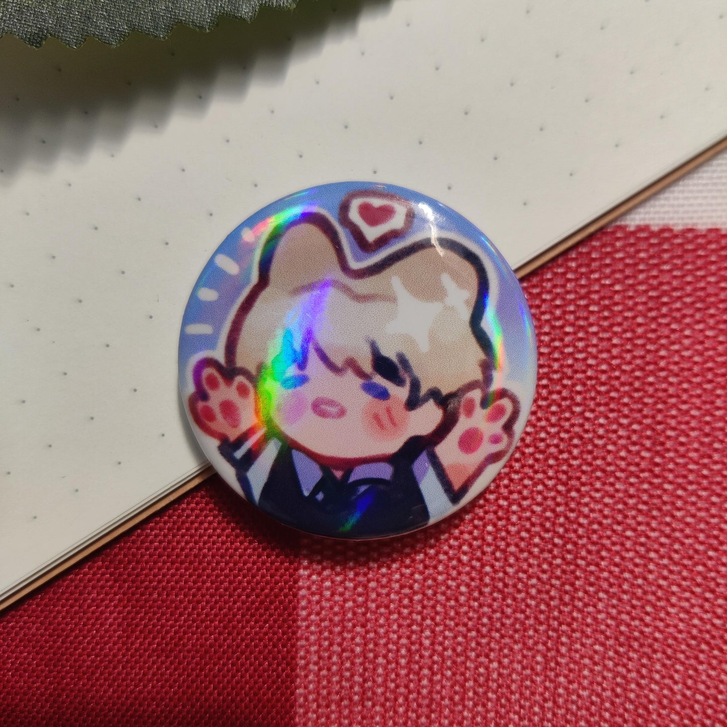 Love and Deepspace LIs holographic buttons badges | 32mm