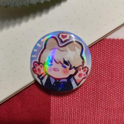 Love and Deepspace LIs holographic buttons badges | 32mm