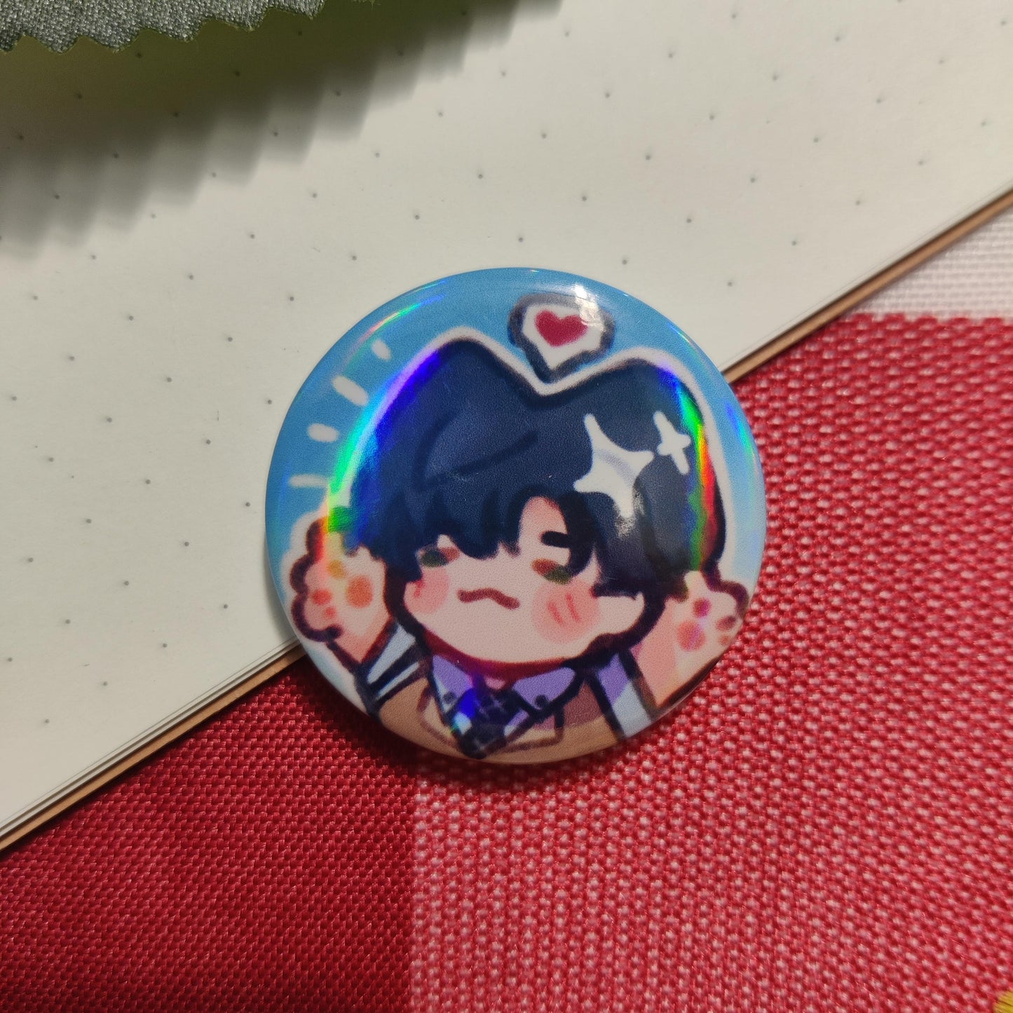 Love and Deepspace LIs holographic buttons badges | 32mm