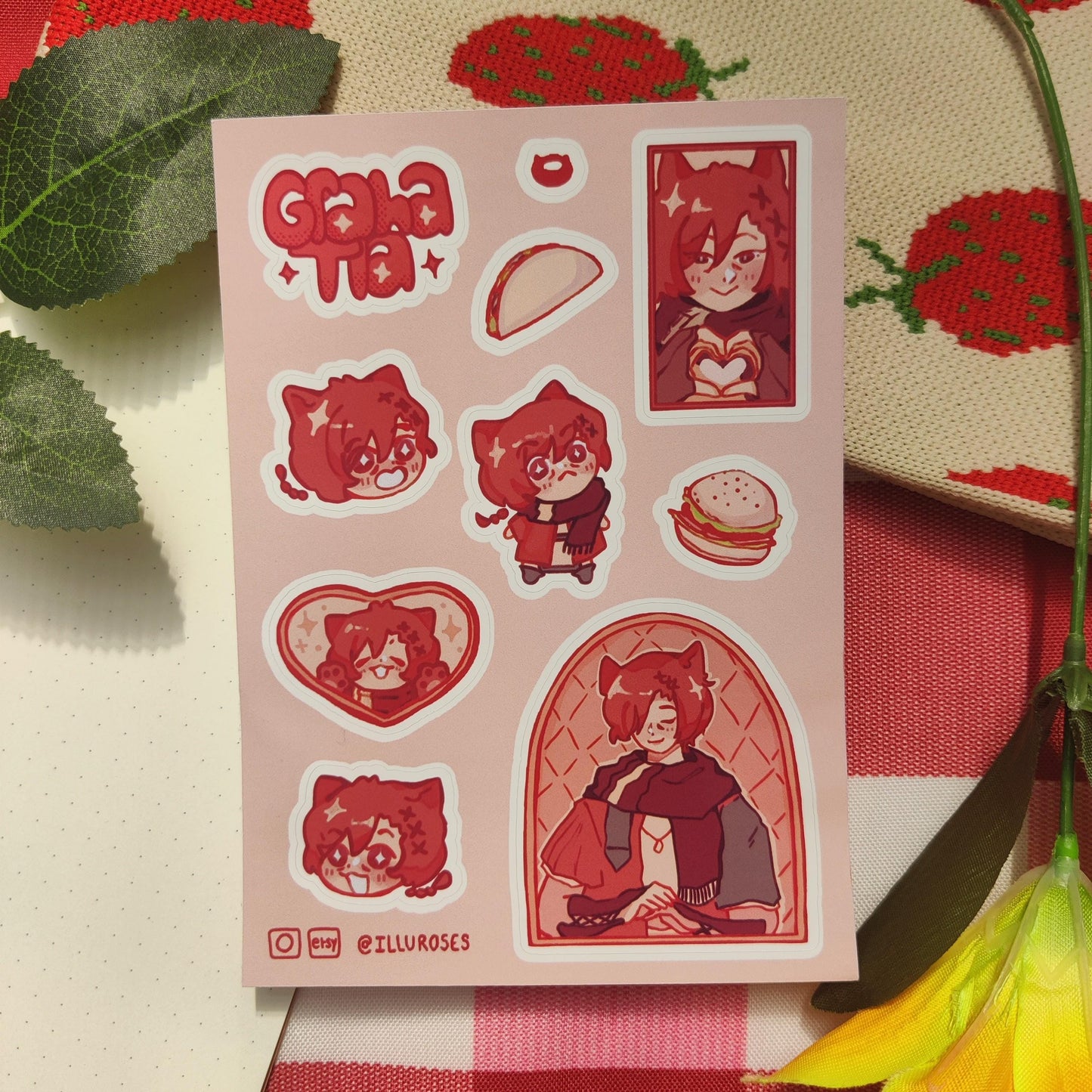 FFXIV Assorted G'raha Tia Sticker Sheet | 105 x 148 mm