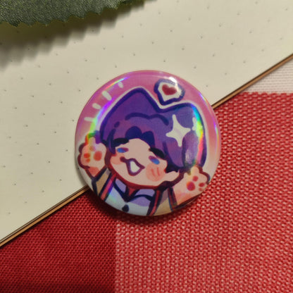 Love and Deepspace LIs holographic buttons badges | 32mm