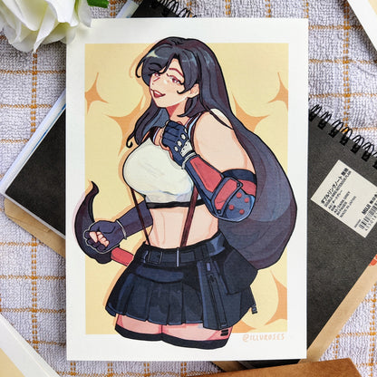 FFVII Tifa Lockhart Art Print | A6 / A5 sizes
