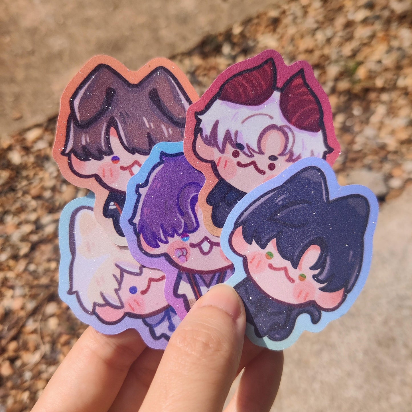 Glitter Film Love and Deepspace LIs Character Stickers