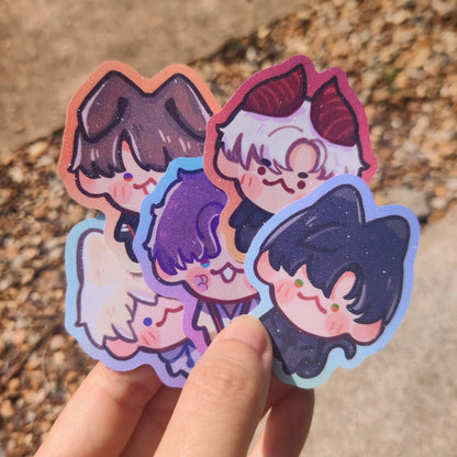 Glitter Film Love and Deepspace LIs Character Stickers