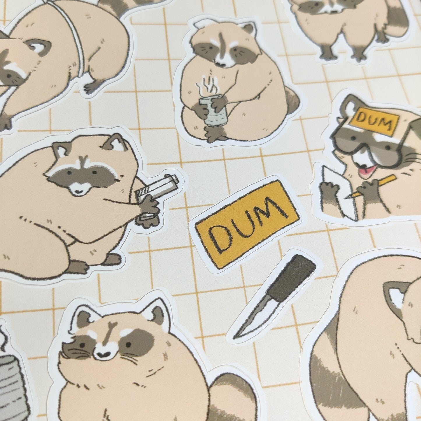 Just Raccoon Things Sticker Sheet | 148 x 210mm