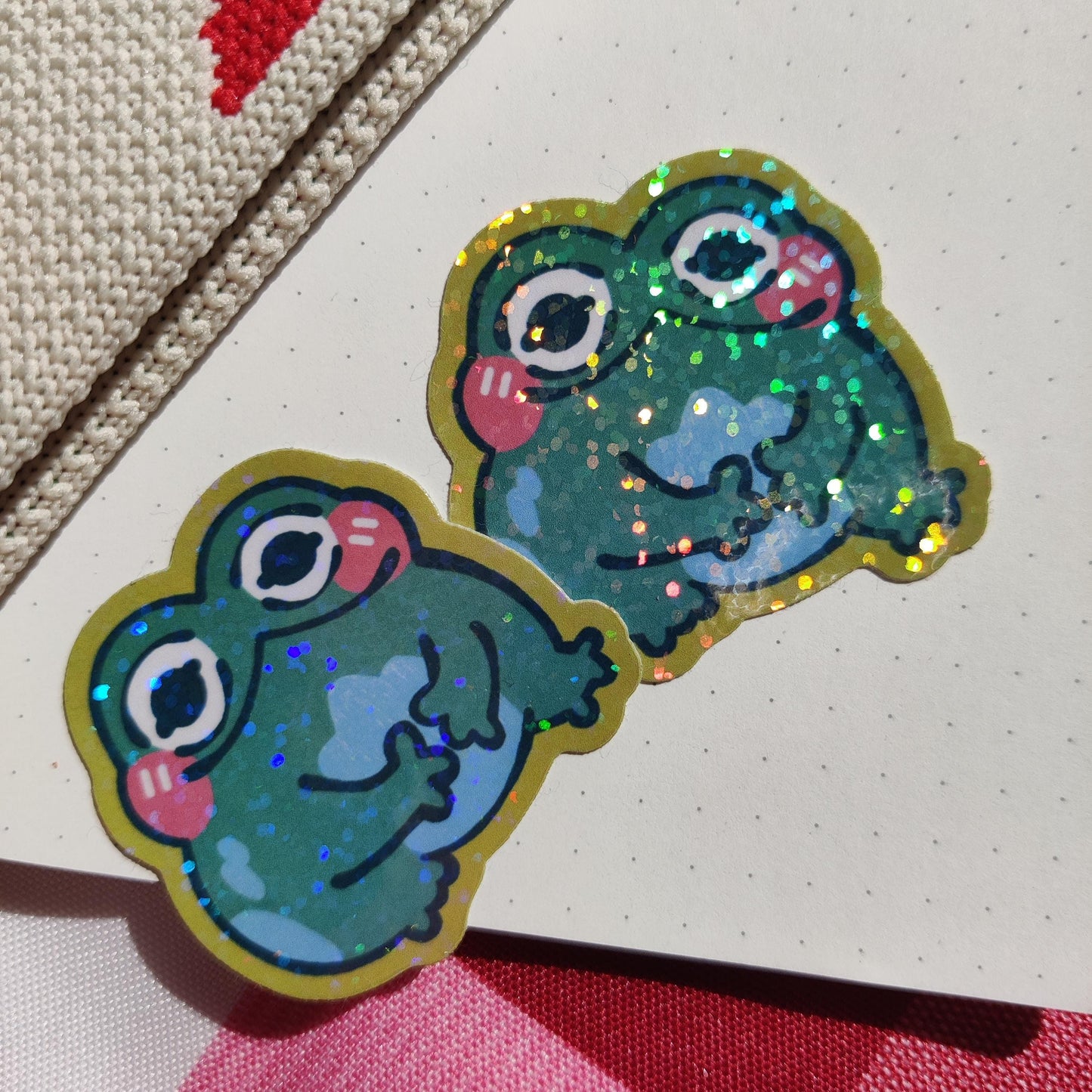 Holographic Shiny Frog Sticker | 4cm x 4cm