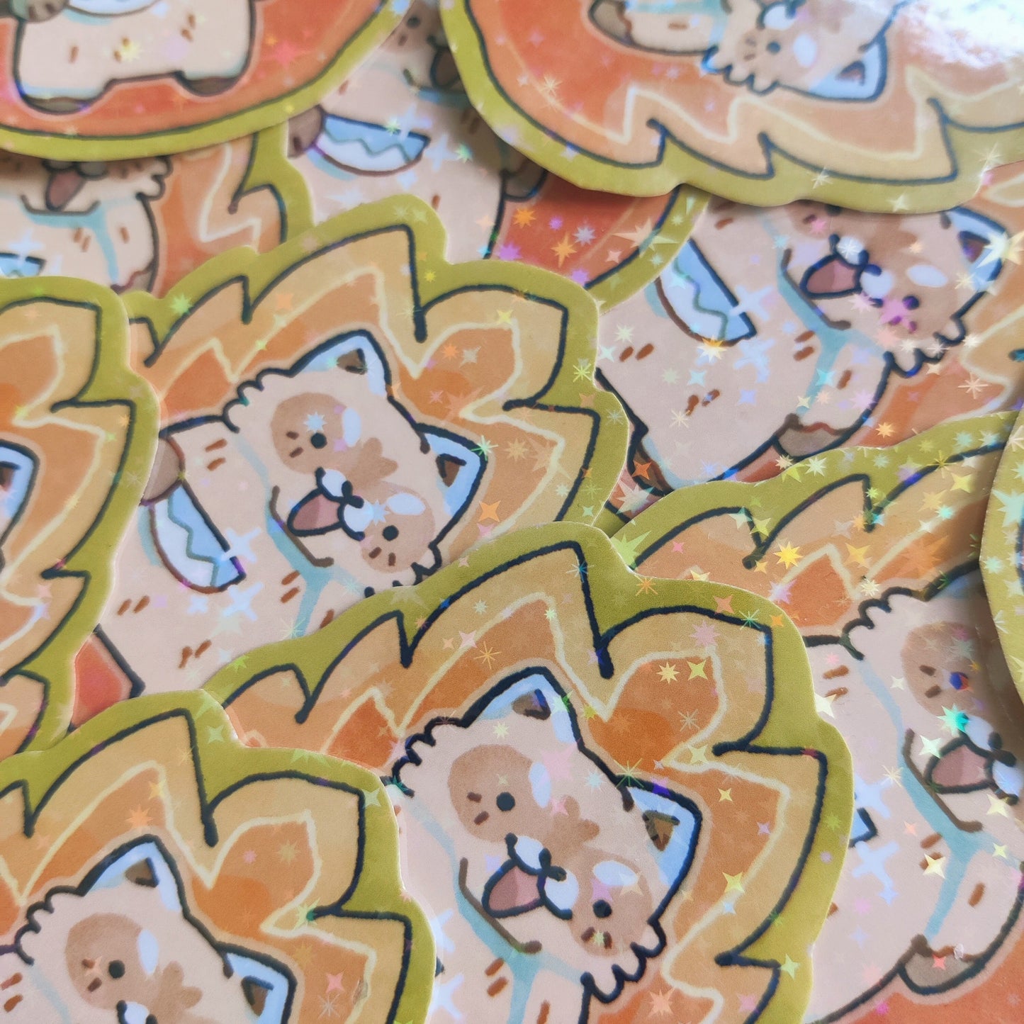 Holographic Raccoon Sticker | 6.5cm x 7cm