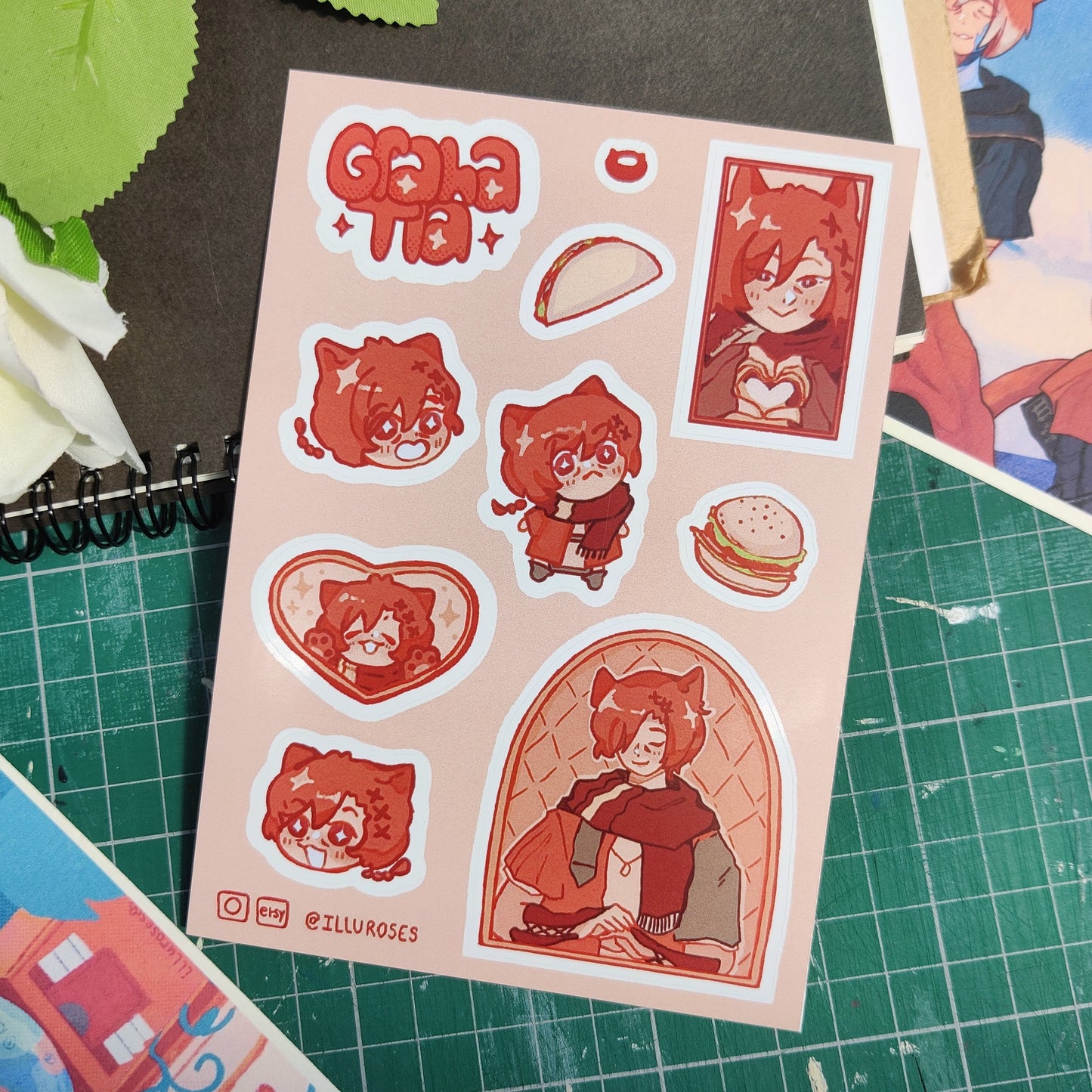 FFXIV Assorted G'raha Tia Sticker Sheet | 105 x 148 mm