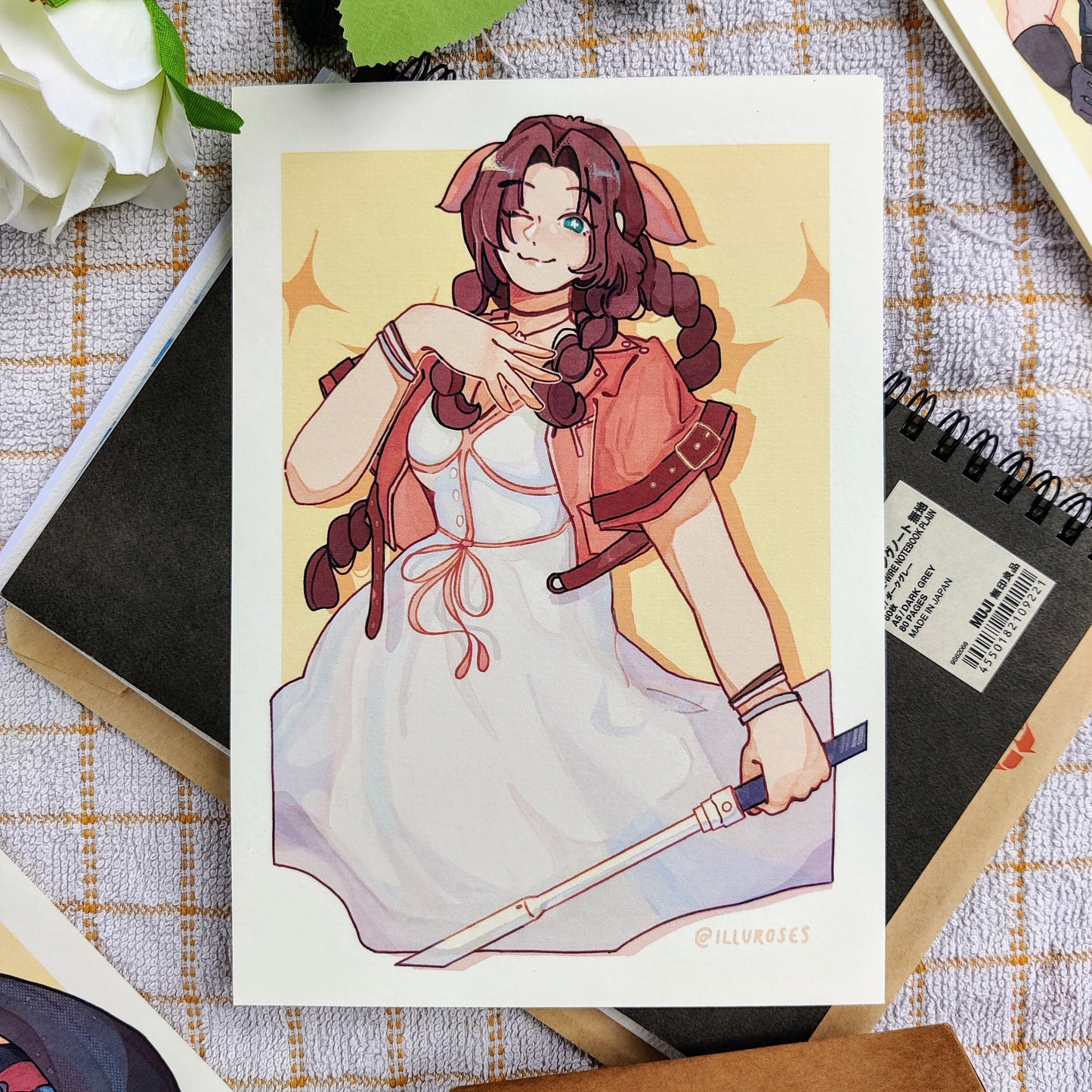FFVII Aerith Gainsborough Art Print | A6, A5