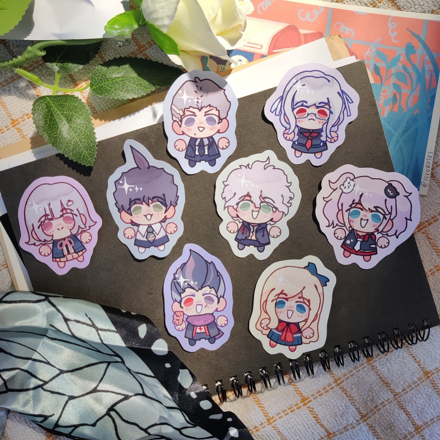 DANGANRONPA 2 Skrunkly Sticker | Hajime, Chiaki, Nagito, Fuyuhiko, Peko, Gundham, Sonia, Junko, Goodbye Despair, SDR2