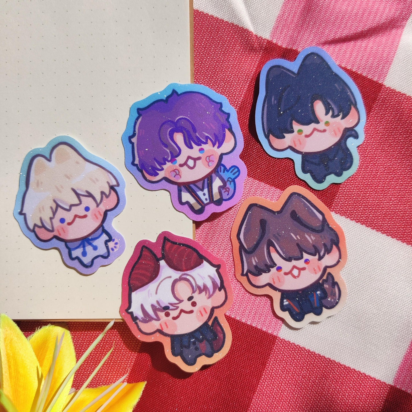 Glitter Film Love and Deepspace LIs Character Stickers