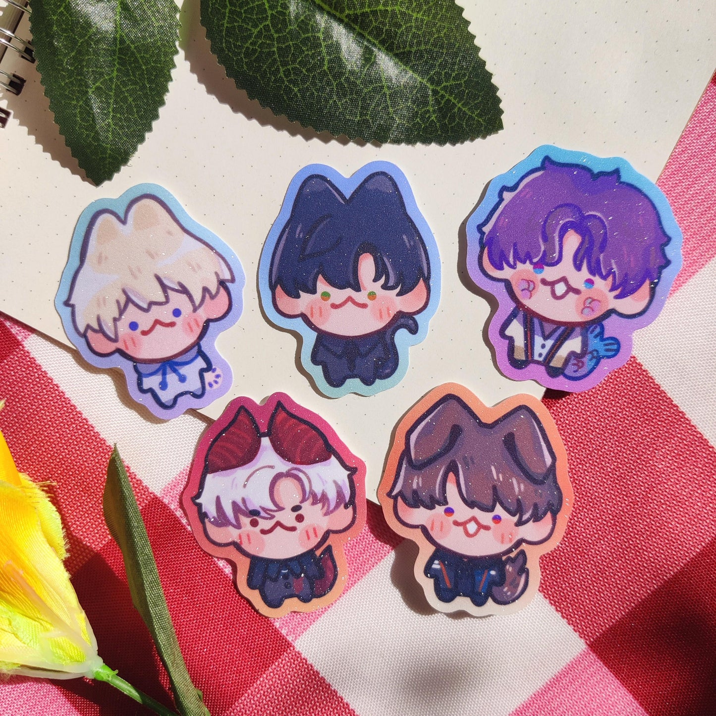 Glitter Film Love and Deepspace LIs Character Stickers