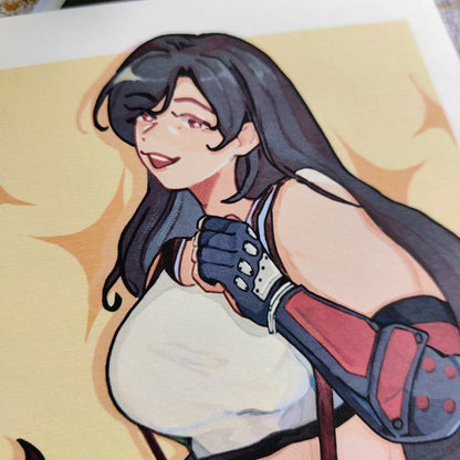 FFVII Tifa Lockhart Art Print | A6 / A5 sizes