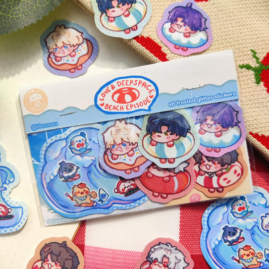 Love and Deepspace Beach Episode LI Sticker Pack | 6pcs