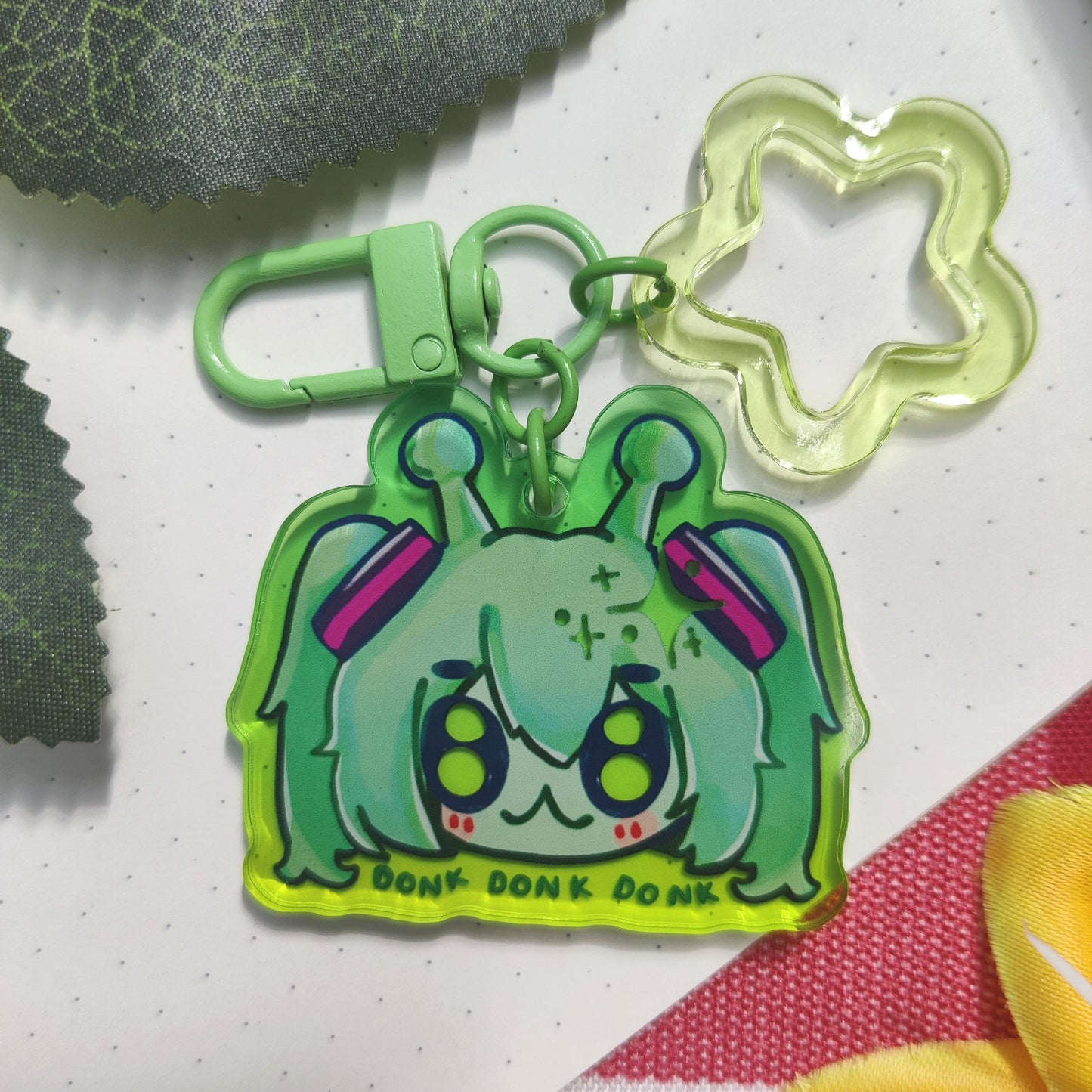 VOCALOID, Glorp Hatsune Miku, Kagamine Rin, Kagamine Len lien donk silly meme aeiou, ita bag, deco, star, accessory, Acrylic keychain Charm