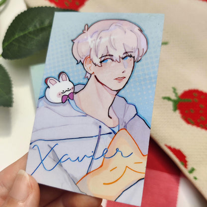 Xavier Love and Deepspace LI Photocards holographic, handmade, LADS, mephisto, sylus, zayne, rafayel, caleb, pc, poca, A5 art PRINT