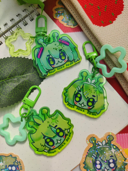 VOCALOID, Glorp Hatsune Miku, Kagamine Rin, Kagamine Len lien donk silly meme aeiou, ita bag, deco, star, accessory, Acrylic keychain Charm