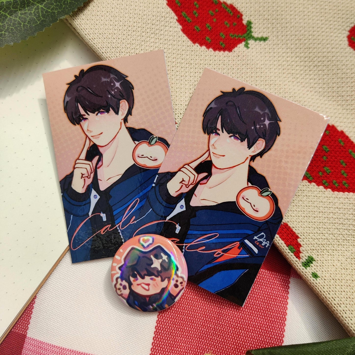 Caleb Love and Deepspace LI Photocards holographic, handmade, LADS, childhood, xavier, zayne, rafayel, sylus, pc, poca, A5 art PRINT