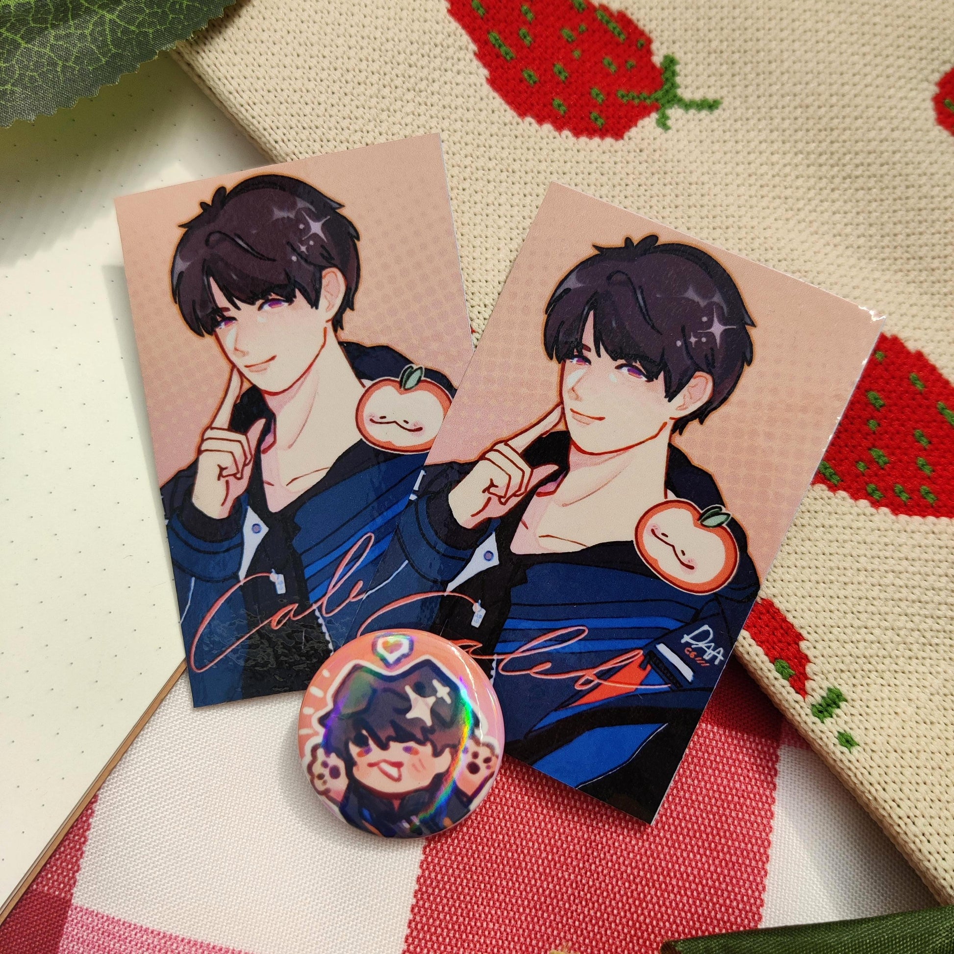 Caleb Love and Deepspace LI Photocards holographic, handmade, LADS, childhood, xavier, zayne, rafayel, sylus, pc, poca, A5 art PRINT