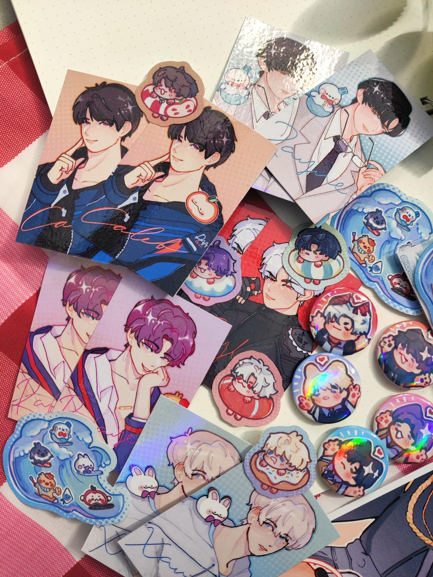 Zayne Love and Deepspace LI Photocards A5 PRINT holographic, handmade, LADS, mephisto, xavier, sylus, rafayel, caleb, pc, poca