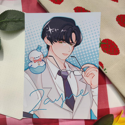 Zayne Love and Deepspace LI Photocards A5 PRINT holographic, handmade, LADS, mephisto, xavier, sylus, rafayel, caleb, pc, poca